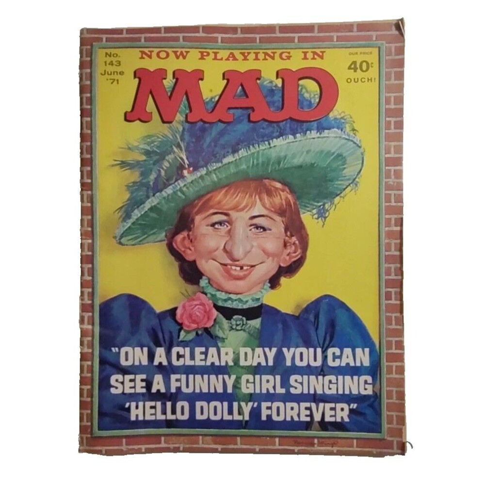 MAD Magazine June 1971 # 143 TV Movie Parody Satire Funny Girl Barbra Streisand
